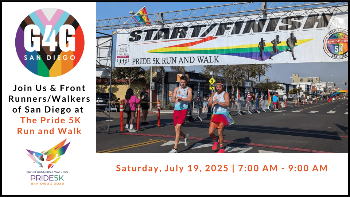 G4G San Diego + Front Runners-Walkers – Pride 5K July 19, 2025
