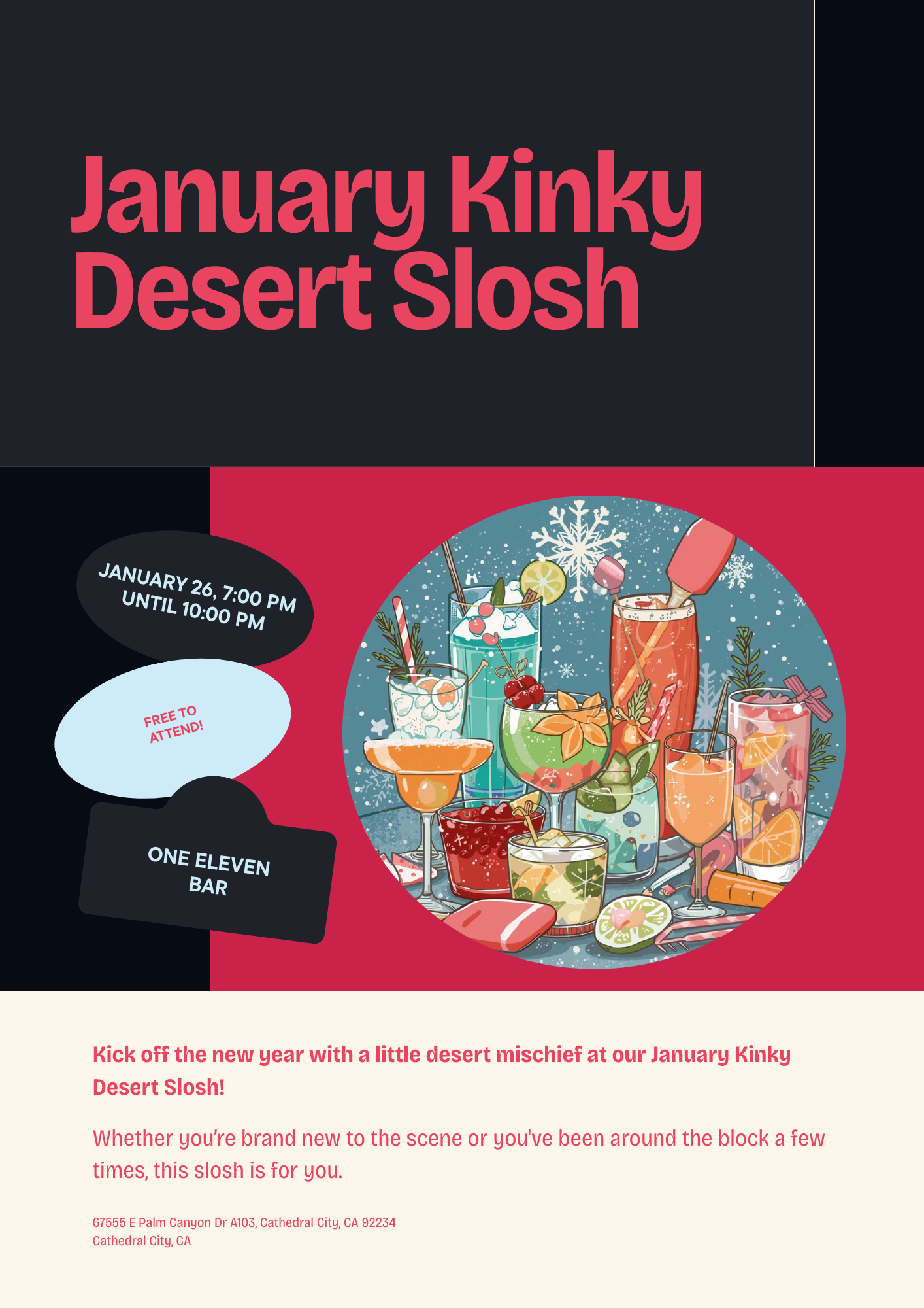 January Kinky Desert Slosh (Date Change: Tuesday, January 27th)