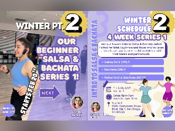 Winter Pt 2 - 4Wk Series 1: Intro to Salsa & Bachata