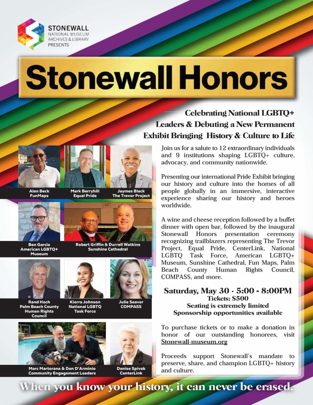 Stonewall Honors Celebration