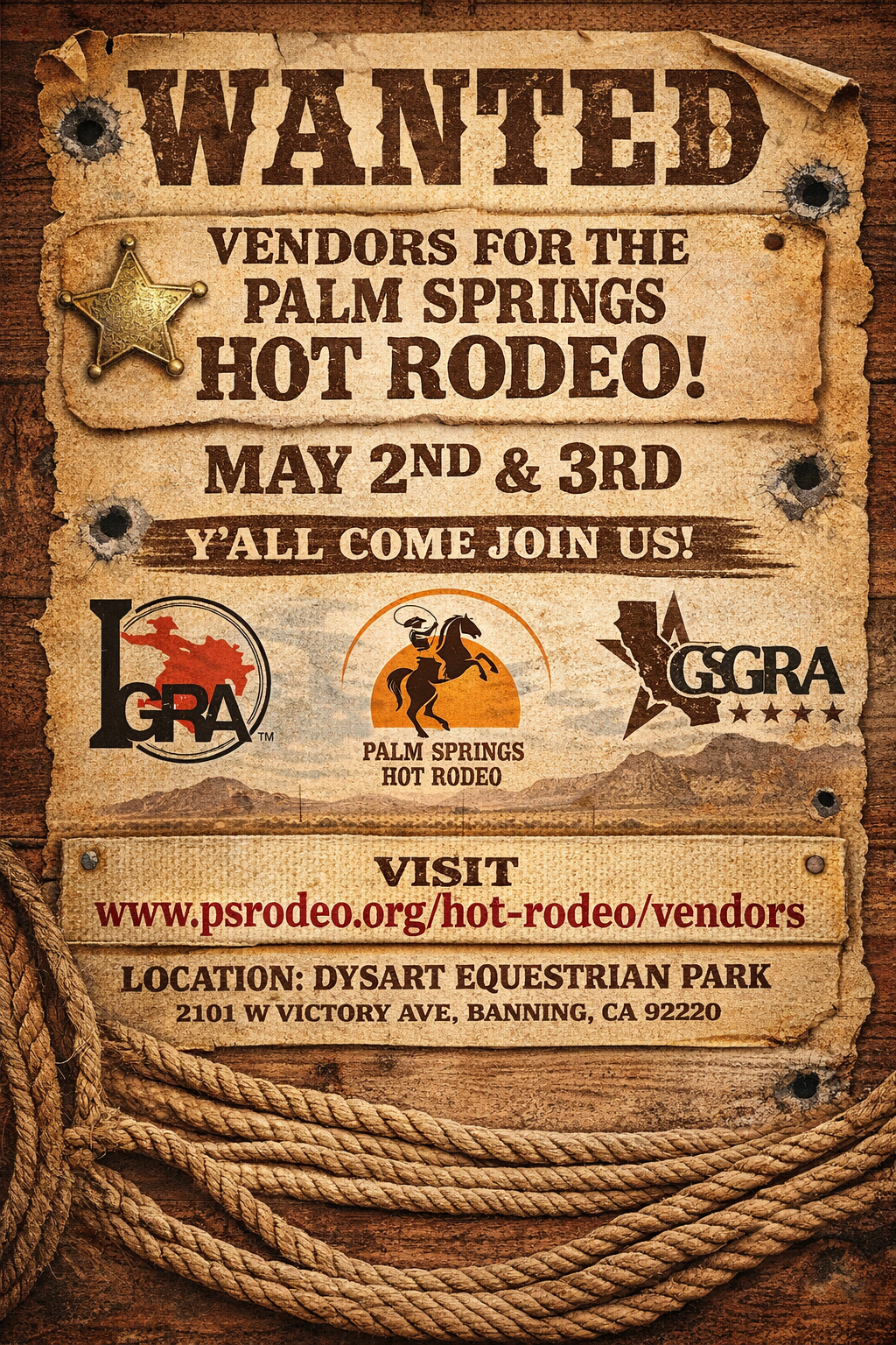 Palm Springs Hot Rodeo 2026 - Vendors Wanted!