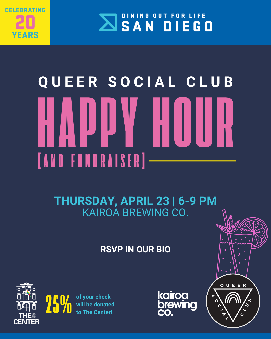 Queer Social Club Happy Hour and Fundraiser