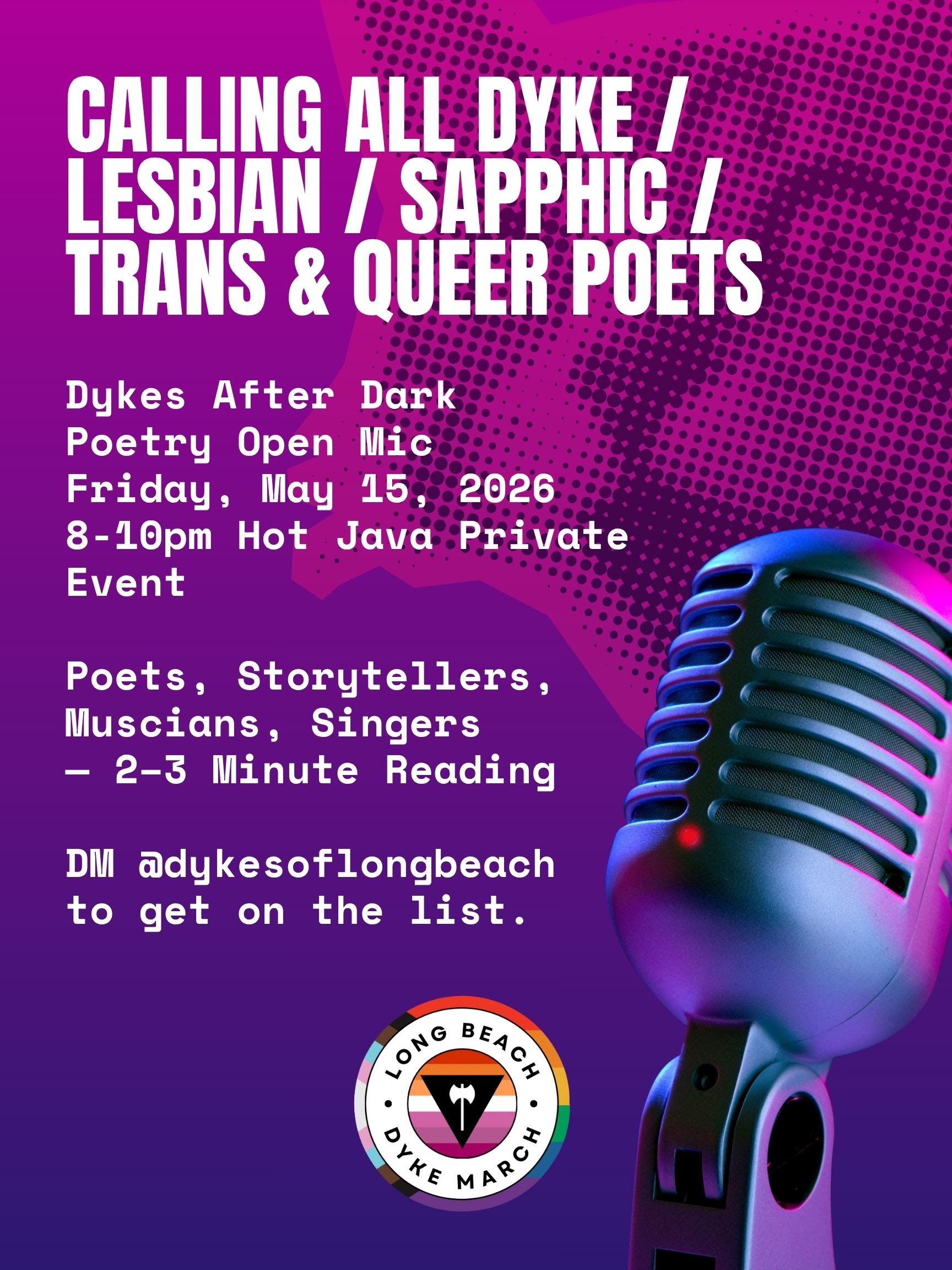 Dykes After Dark Poetry Open Mic