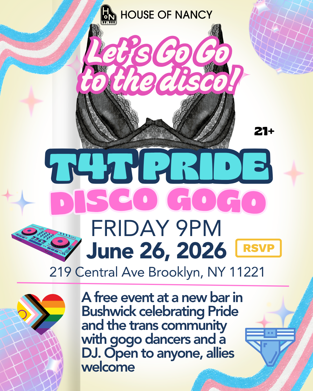 T4T Pride Disco Gogo