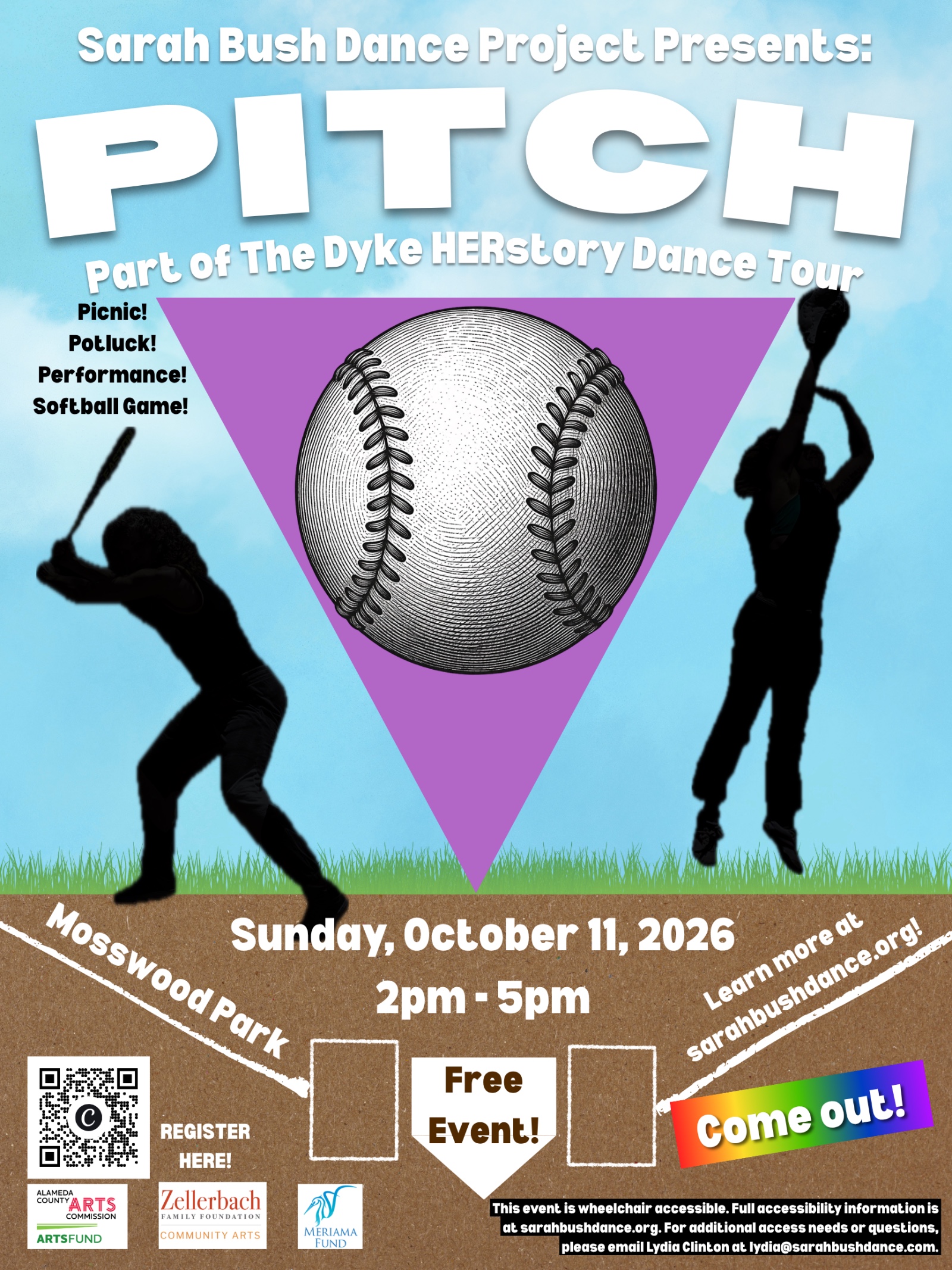 PITCH Dyke HERstory Dance Tour performance, softball, picnic